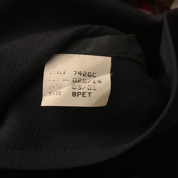 Newport Harbor Womens Sz 8P Vtg Wool Trench Coat Zipout Insulated Lining Navy - Picture 10 of 16